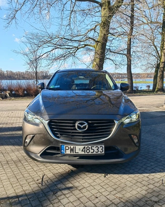 Mazda CX-3 cena 59900 przebieg: 124900, rok produkcji 2018 z Wolsztyn małe 79